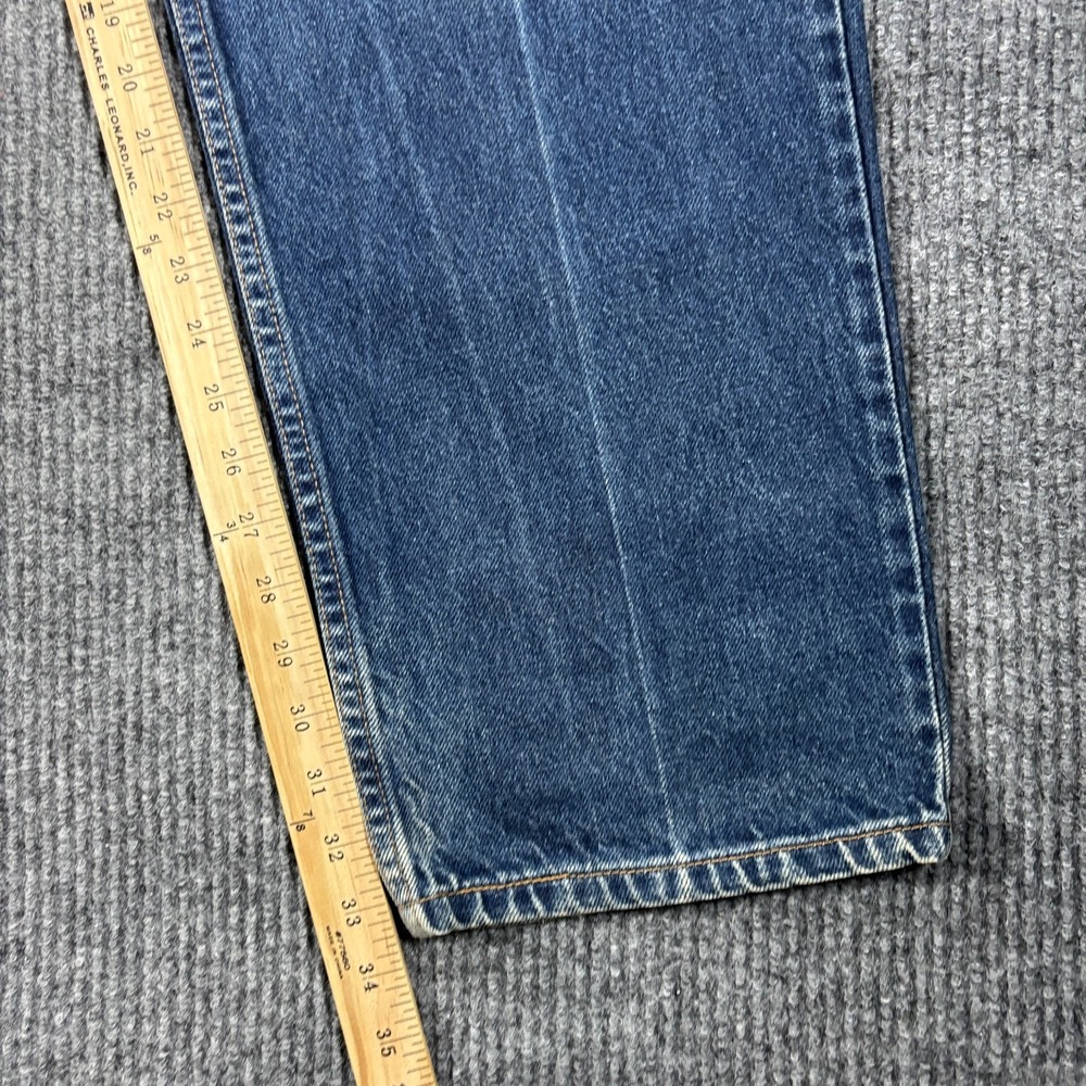 Levi Strauss 550 Relaxed Fit Jeans Men 38x34 Blue Y2K Vintage Black Batwing Tag - Picture 8 of 16